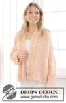 241-34 Peach Blossom Cardigan by DROPS Design