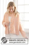 241-34 Peach Blossom Cardigan by DROPS Design