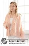 241-34 Peach Blossom Cardigan by DROPS Design