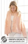 241-34 Peach Blossom Cardigan by DROPS Design