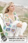 241-27 Garden Squares Cardigan by DROPS Design
