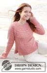240-22 Blushing Rose Sweater by DROPS Design