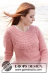 240-22 Blushing Rose Sweater by DROPS Design