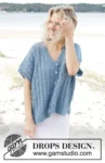 239-13 Swirling Sea Vest by DROPS Design