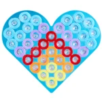 Hama Maxi stiftplade, transparent - Lille hjerte 8231