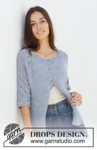 199-4 Blue Nostalgia Cardigan by DROPS Design