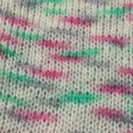 Permin Bella Color 55 Råhvid/grøn/pink