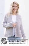 243-18 Lavender Romance Cardigan by DROPS Design