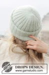 242-3 Mint Winter Hat by DROPS Design