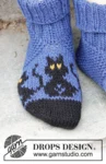 244-44 Bewitched Cat Socks by DROPS Design