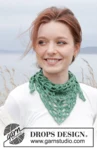 242-4 Garden Cobbles Shawl by DROPS Design
