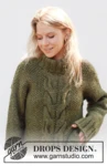 244-32 Moss Vine Sweater by DROPS Design