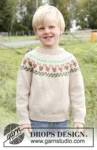 47-18 Reindeer Dance Sweater by DROPS Design