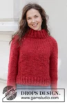 245-30 Red Embers Sweater by DROPS Design