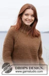 244-25 Autumn Amber Sweater by DROPS Design