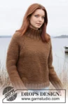 244-25 Autumn Amber Sweater by DROPS Design