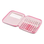 LindeHobby Hæklenålesæt, Pink, 9 størrelser