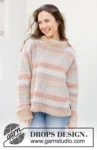 245-28 Lakeside Watercolour Sweater by DROPS Design