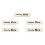 LindeHobby Made By Label (7 cm x 1 cm), Natur, 5 stk Made by Mom