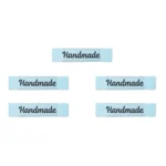 LindeHobby Handmade Label, Lang Lys blå, Magnolia Script