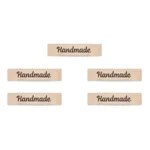 LindeHobby Handmade Label, Lang Sand, Magnolia Script