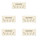 LindeHobby Handmade Med Størrelser Label (6 cm x 3 cm), 5 stk Voksenstørrelser