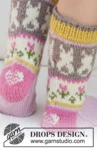41-35 Dancing Bunny Socks by DROPS Design