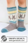 41-34 Dancing Bunny Socks by DROPS Design