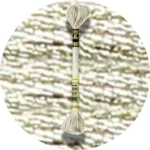 DMC Mouliné Light Effects E168 Metallisk bymus Grå