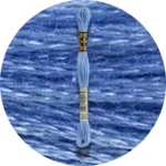 DMC Mouliné Spécial 25, Blå/Lilla nuancer 0809