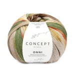 Katia Concept Onni Socks 400 Brun-Rustrød-Okkergul
