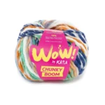 Katia Wow Chunky Boom 307 Blå-turkis-orange