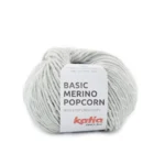 Katia Basic Merino Popcorn 104 Lysegrå-hvid