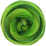 Lana Grossa Gomitolo Versione 447 Lysegrøn/Gulgrøn/Turkis/Mørkegrøn
