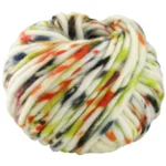 Lana Grossa Confetti 202 Hvid/Orange/Hindbær/Grå/Stålblå/Oliven/Rustbrun/Mørkebrun/Sort