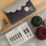 KnitPro Karbonz Special Udskiftelige Rundpindesæt, Deluxe, 10 cm