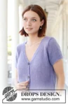 259-4 Violet Reverie Cardigan by DROPS Design