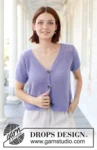259-4 Violet Reverie Cardigan by DROPS Design