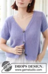 259-4 Violet Reverie Cardigan by DROPS Design