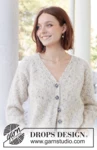DROPS 259-32 Snowy Sparkles Cardigan by DROPS Design