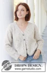 DROPS 259-32 Snowy Sparkles Cardigan by DROPS Design