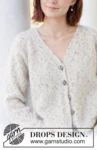 DROPS 259-32 Snowy Sparkles Cardigan by DROPS Design