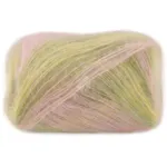 Lana Grossa Cottonhair 108 Vanilje/rosa/gammelrosa/mørk oliven/lindgrøn