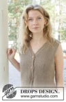 257-4 Coffee Ridge Vest by DROPS Design