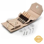 LYKKE Udskiftelige Rundpindesæt Naturale, Starter Set, Beige, 9 cm