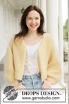 258-30 Lemon Fizz Cardigan by DROPS Design