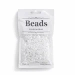 LindeHobby Beads Glitter 06 Hvid