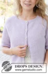257-10 Lavender Dust Cardigan by DROPS Design