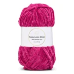LindeHobby Fuzzy Chenille Silver Lurex 45 Mørk fuchsia