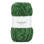LindeHobby Fuzzy Chenille Silver Lurex 38 Grøn